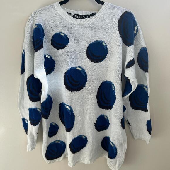 Vintage America by Perry Ellis 80s bubble sweater - Picture 1 of 6